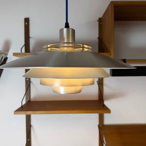 Lamellenlampe Modell Dania 2040 silber von Kurt Wiborg für JEKA
