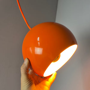Kugellampe neu lackiert orange aus Dänemark
