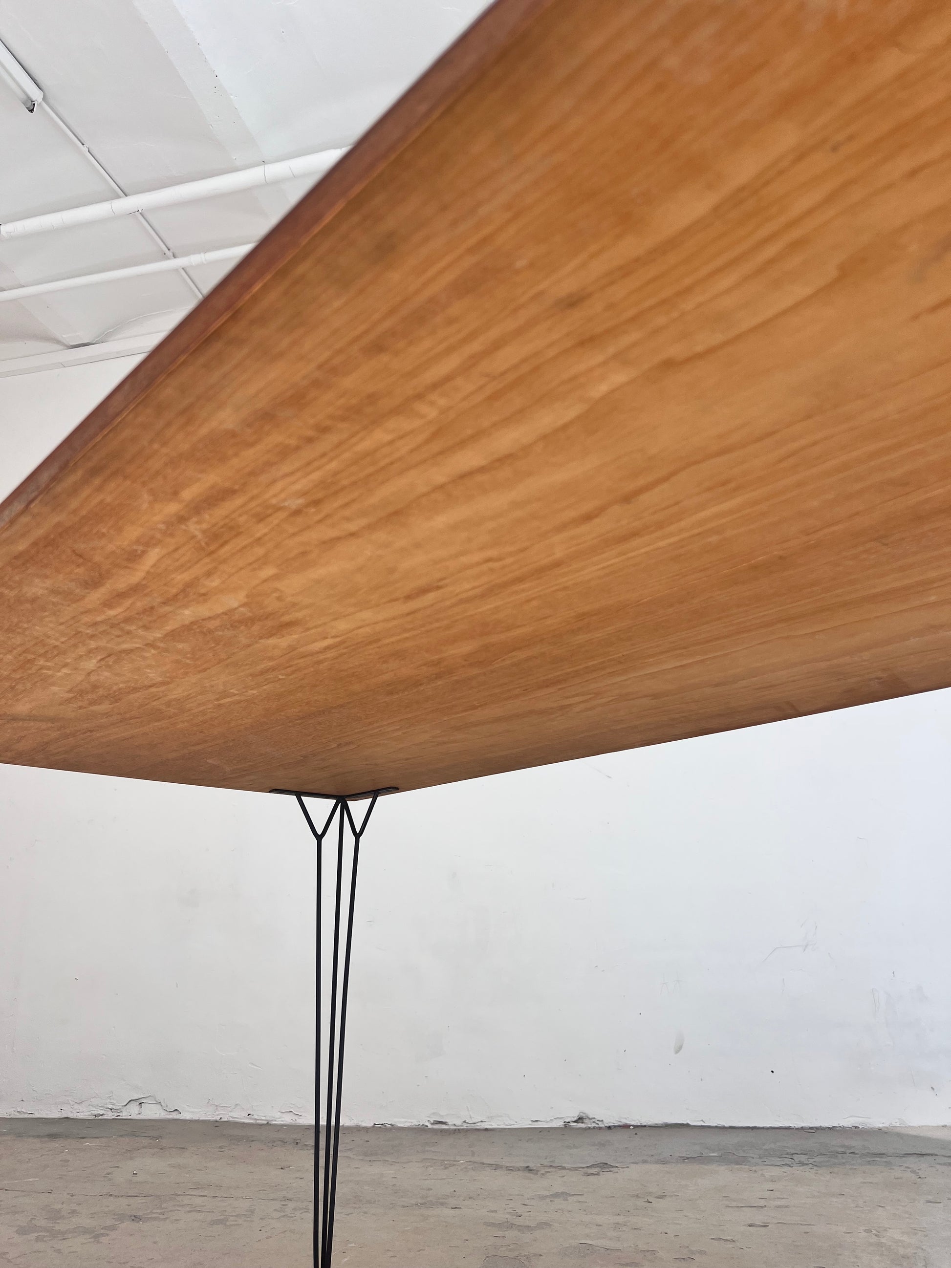 Esstisch Schreibtisch Teak mit original Hairpinlegs