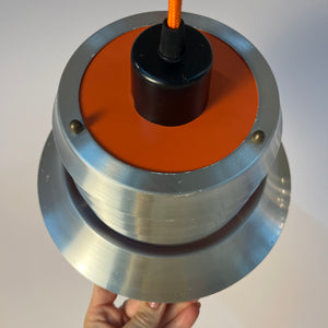 Lamellenlampe silber orange von Carl Thore für Granhaga