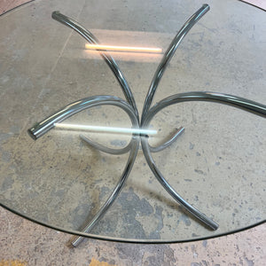 Runder Esstisch Glas & Chrom