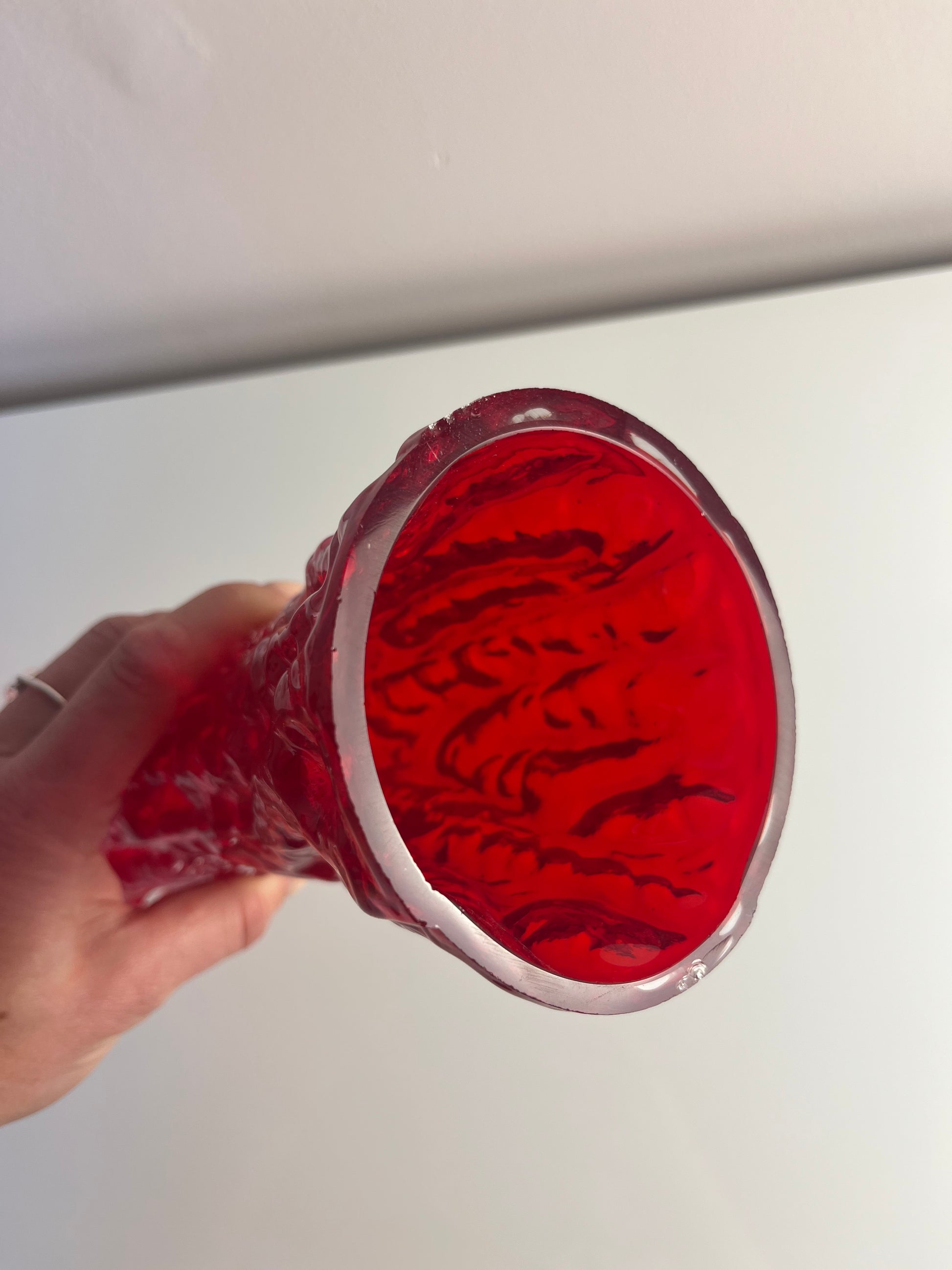 Set: 2 Vasen rot von Kurt Wokan für Ingrid Glas