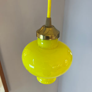 Hängelampe gelb Glas von Holmegaard