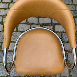 Drehstuhl Chrom Leder von Olymp