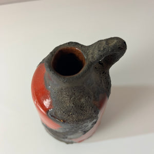 Vase Fat Lava rot dunkelbraun von Marei Keramik