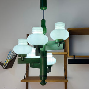 Kronleuchter grün Opalglas