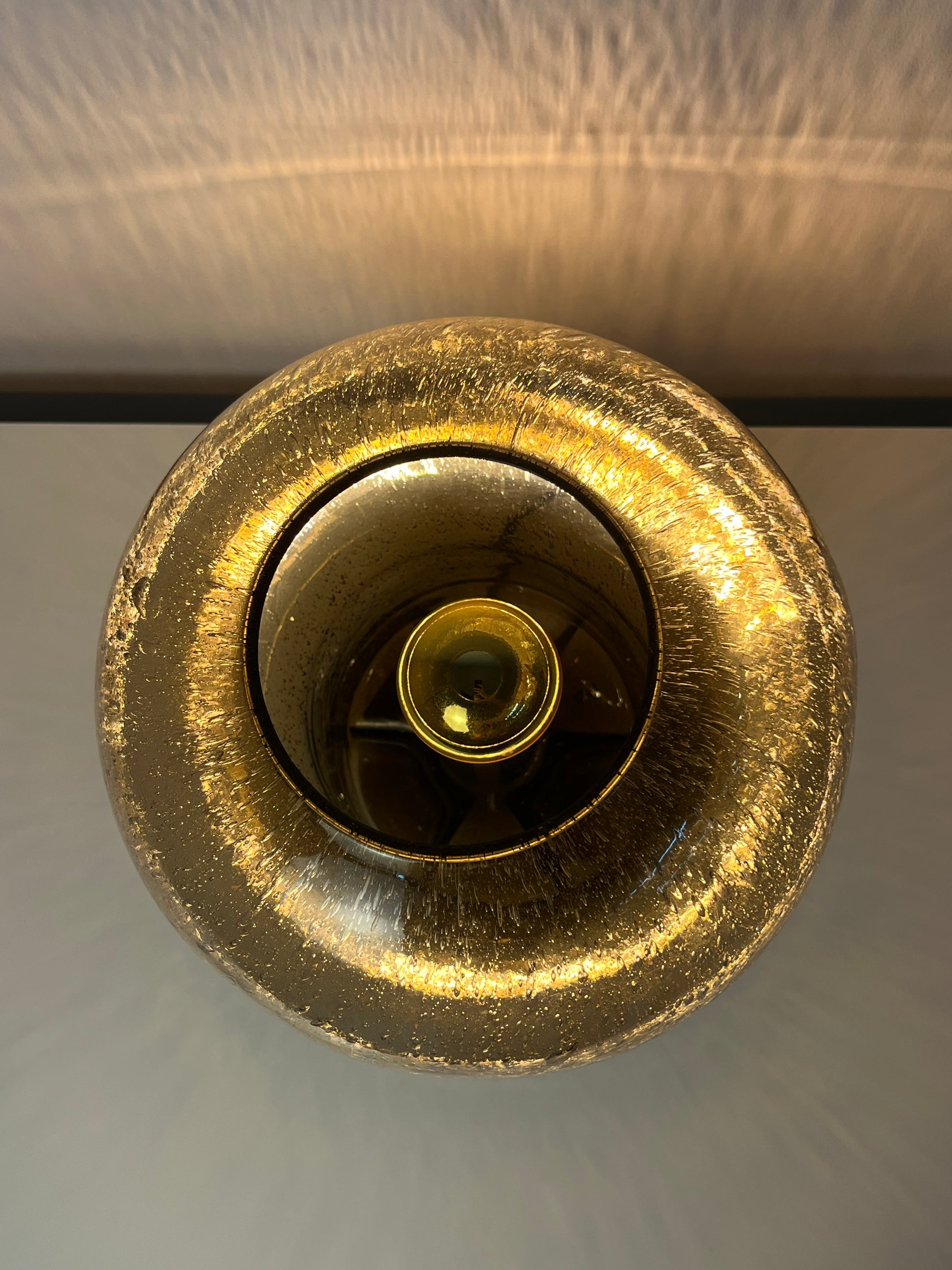 Pilzlampe braun Einschlussglas von Süssmuth Leuchten