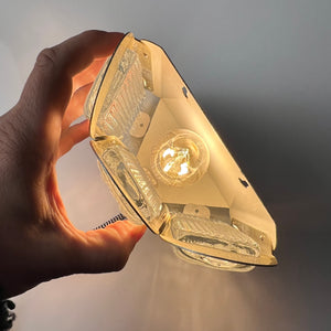 Wandlampe Messing Glas von Vitrika