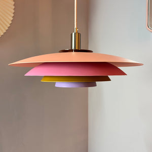 Lamellenlampe neu lackiert rosa orange