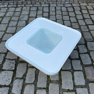 Couchtisch weiß Kunstoff Glas von Peter Ghyczy