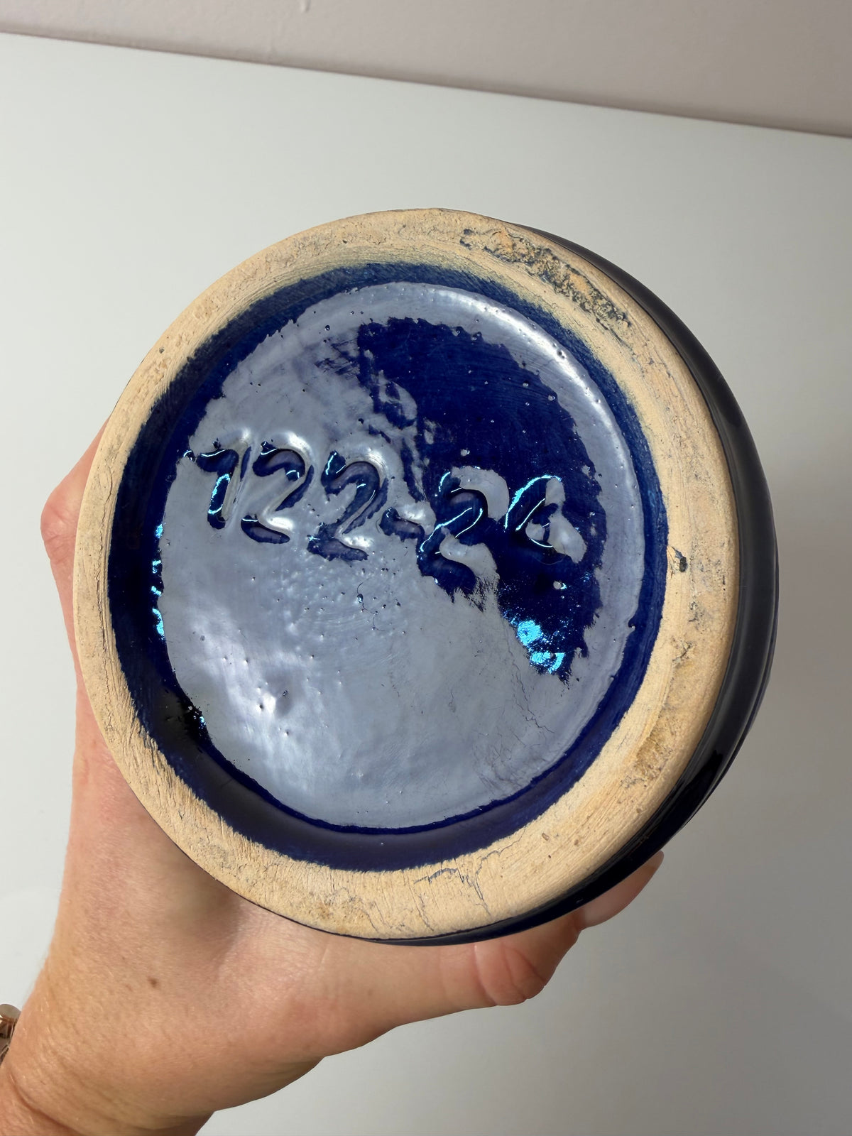 Vase 122-24 blau von VEB Gräfenroda
