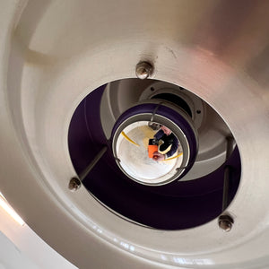 Lamellenlampe lila silber aus Dänemark