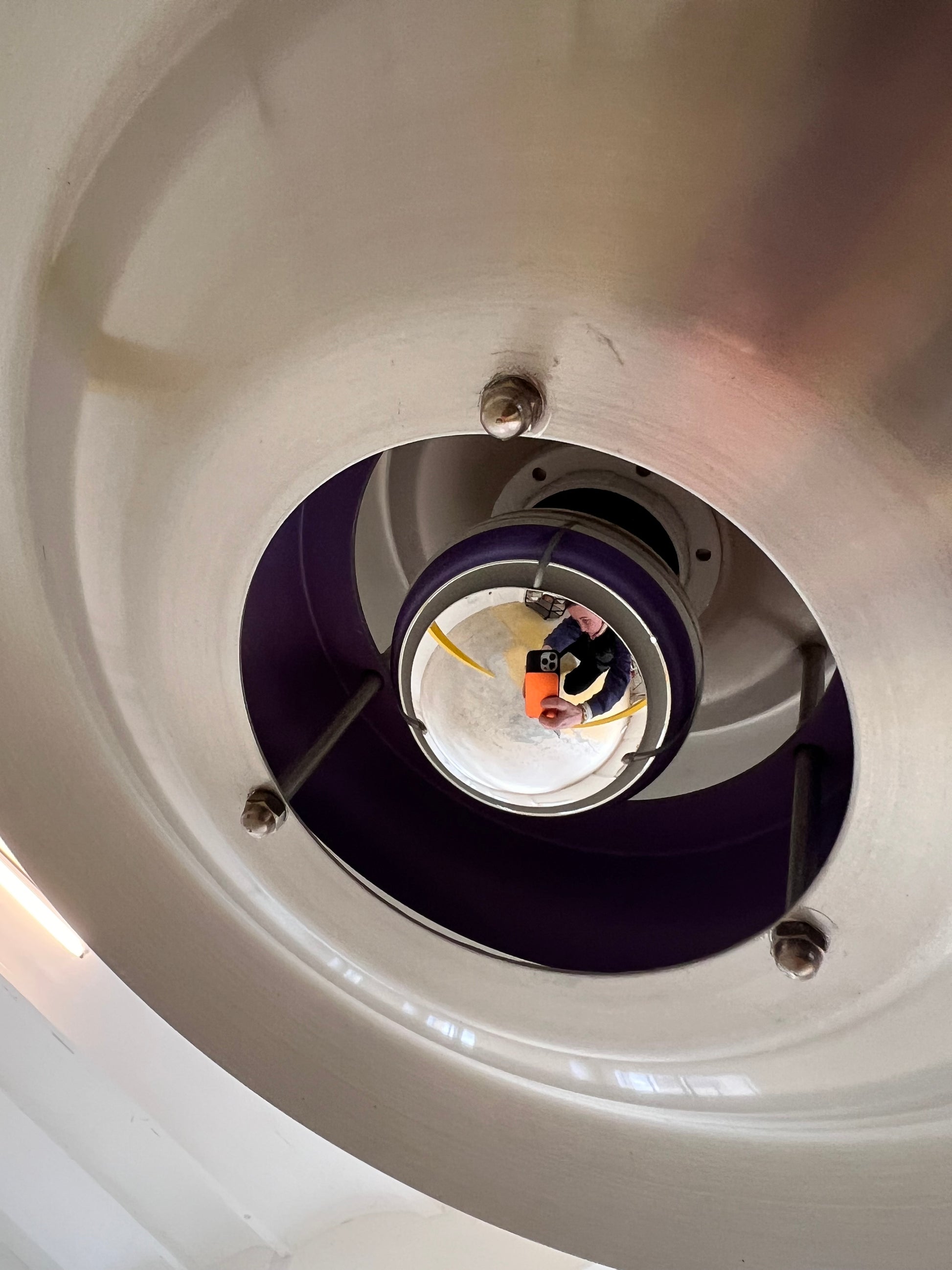 Lamellenlampe lila silber aus Dänemark