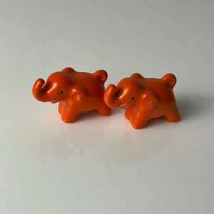 Set: 2x Mini Elefanten orange von Goebel