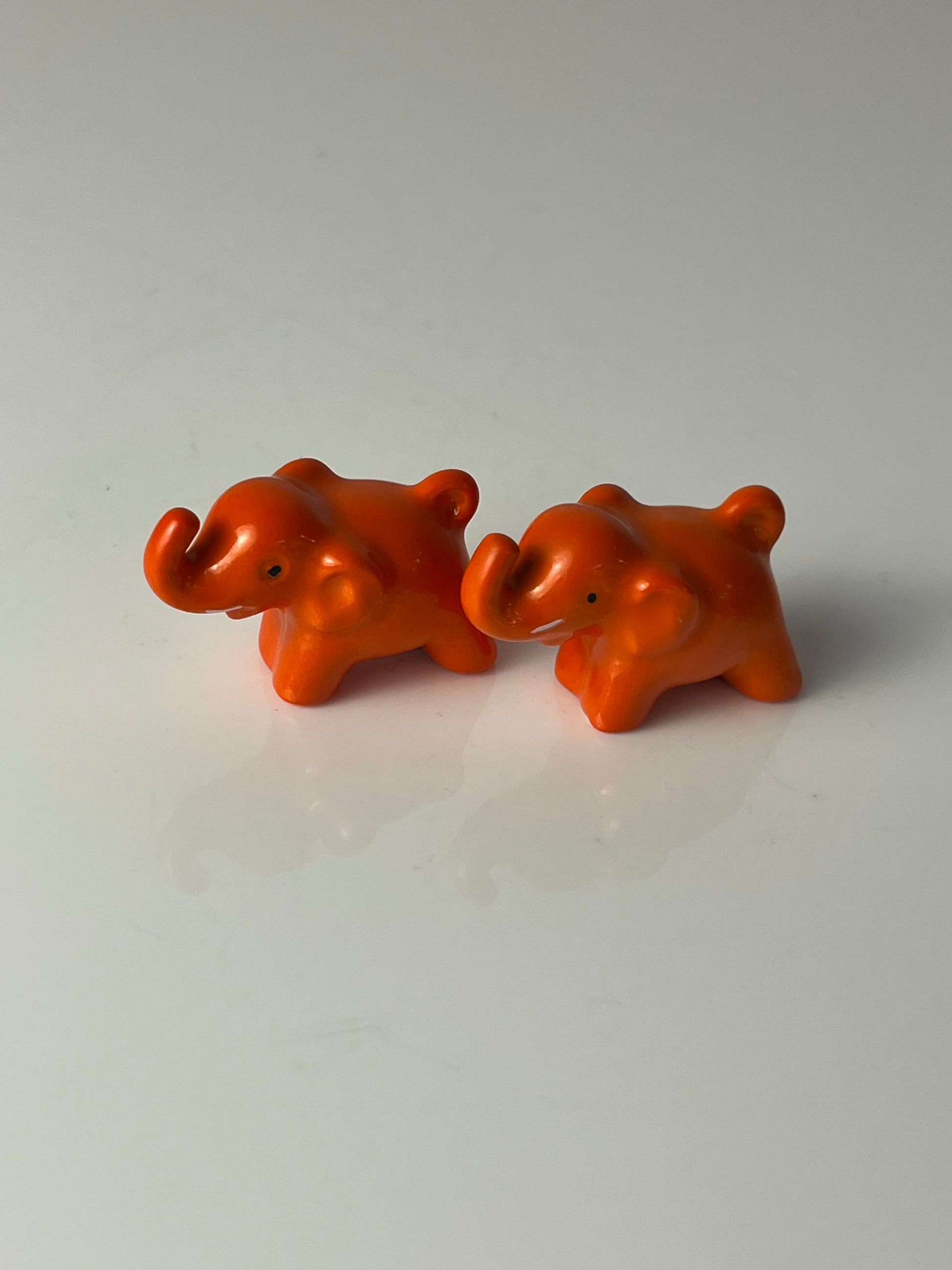 Set: 2x Mini Elefanten orange von Goebel