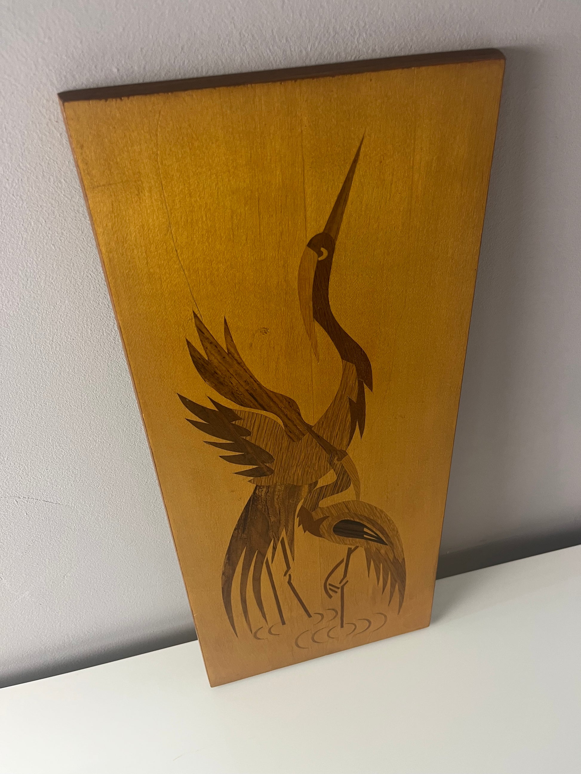 Intarsienbild Kraniche