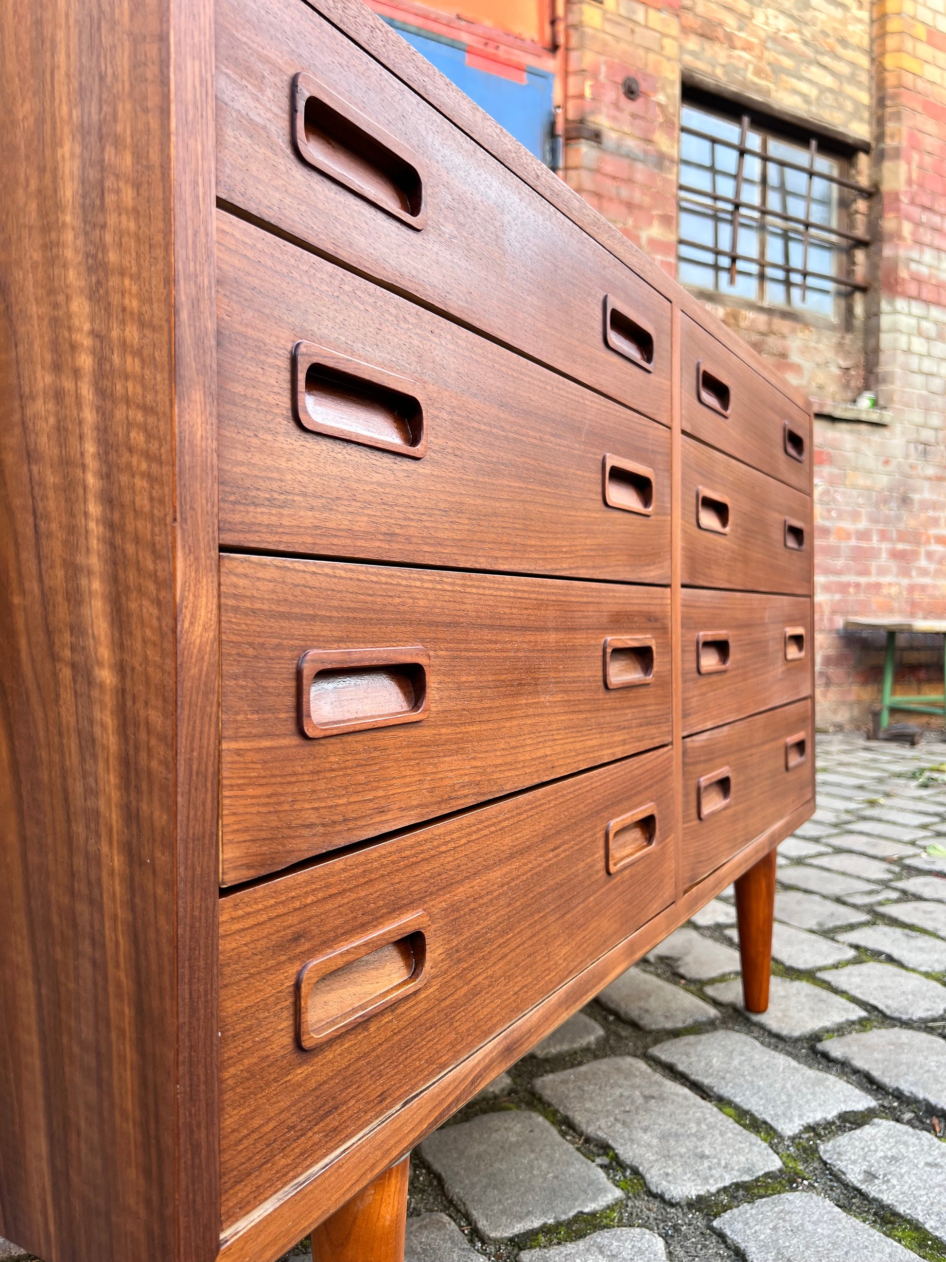 Doppelkommode Nussbaum von Carlo Jensen für Poul Hundevad