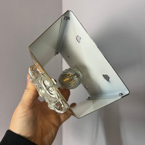 Wandlampe Eisglas & Messing