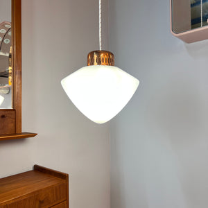 Hängelampe Opal & Kupfer Dänemark