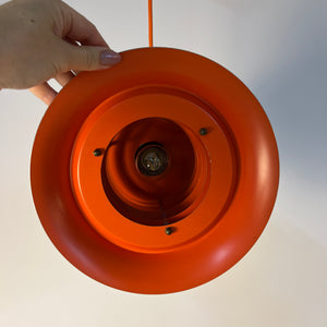 Lamellenlampe silber orange von Carl Thore für Granhaga