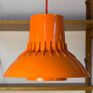Hängelampe Solar orange Kunststoff von Svend Middelboe für Nordisk Solar