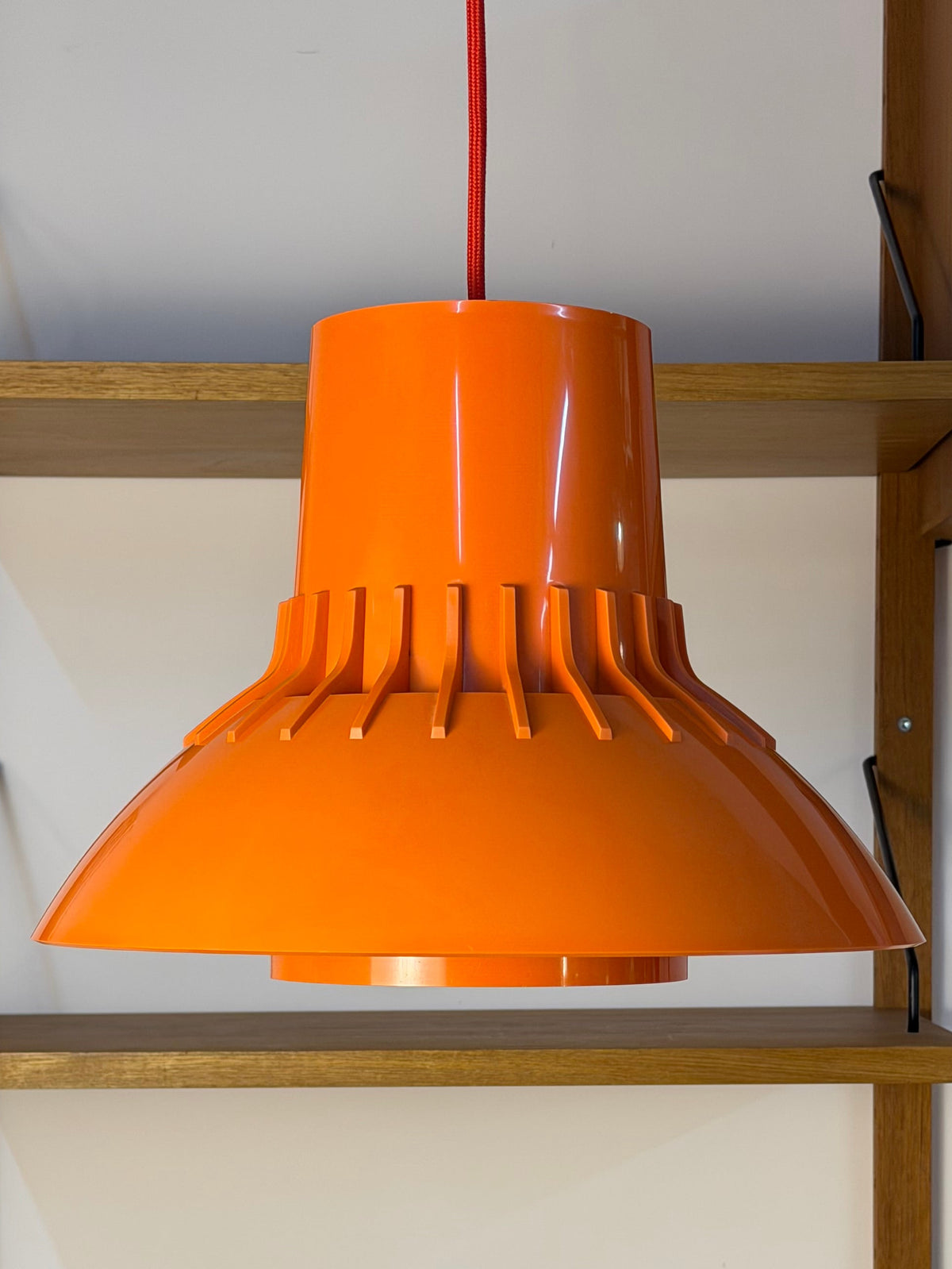 Hängelampe Solar orange Kunststoff von Svend Middelboe für Nordisk Solar