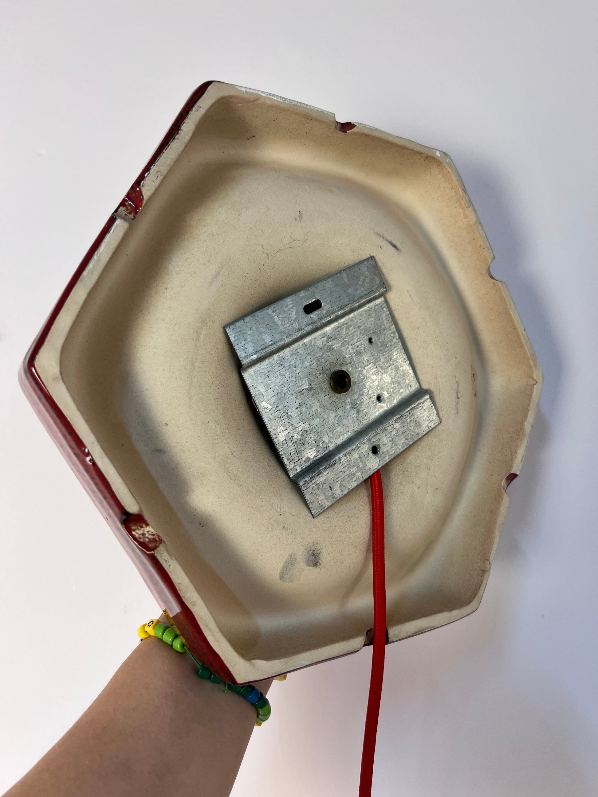Wandlampe rot Keramik von Hustadt Leuchten