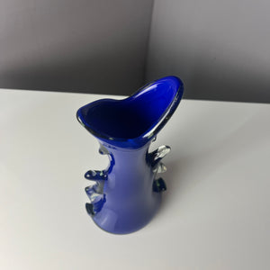 Vase Shark Fin blau Glas von HSG Tarnowiec