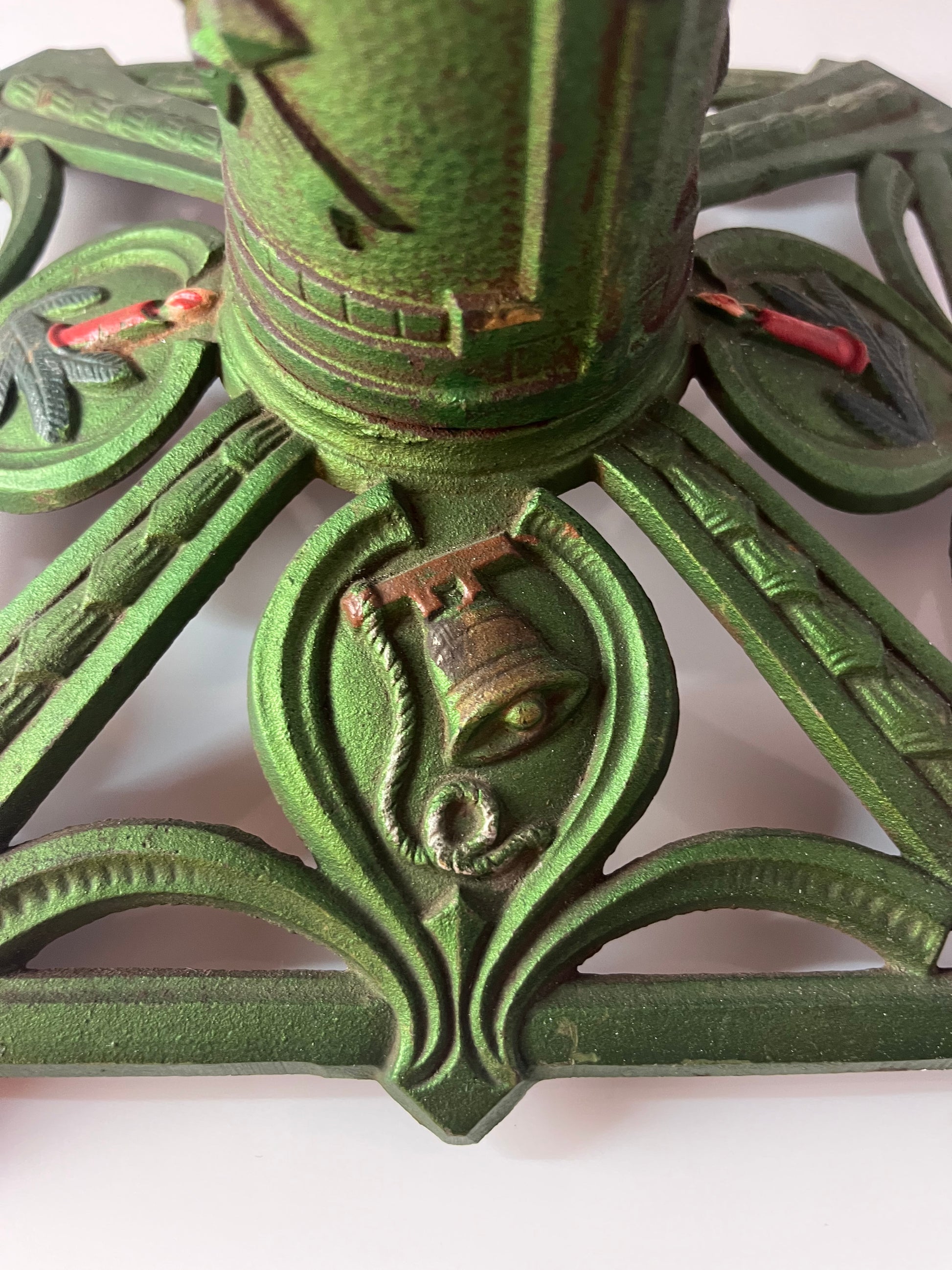 Tannenbaumständer grün Gusseisen