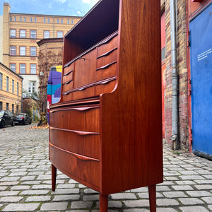 Halbrunder Sekretär Teak aus Dänemark