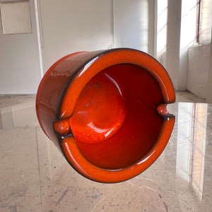 Aschenbecher orange Keramik