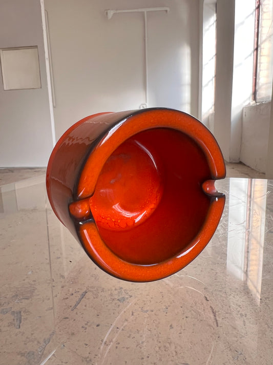 Aschenbecher orange Keramik