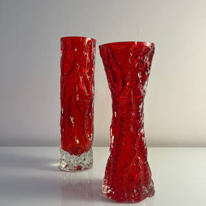 Set: 2 Vasen rot von Kurt Wokan für Ingrid Glas