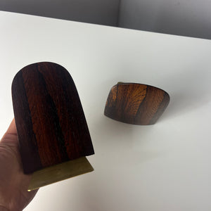 Set: 2x abgerundete Buchstütze Palisander