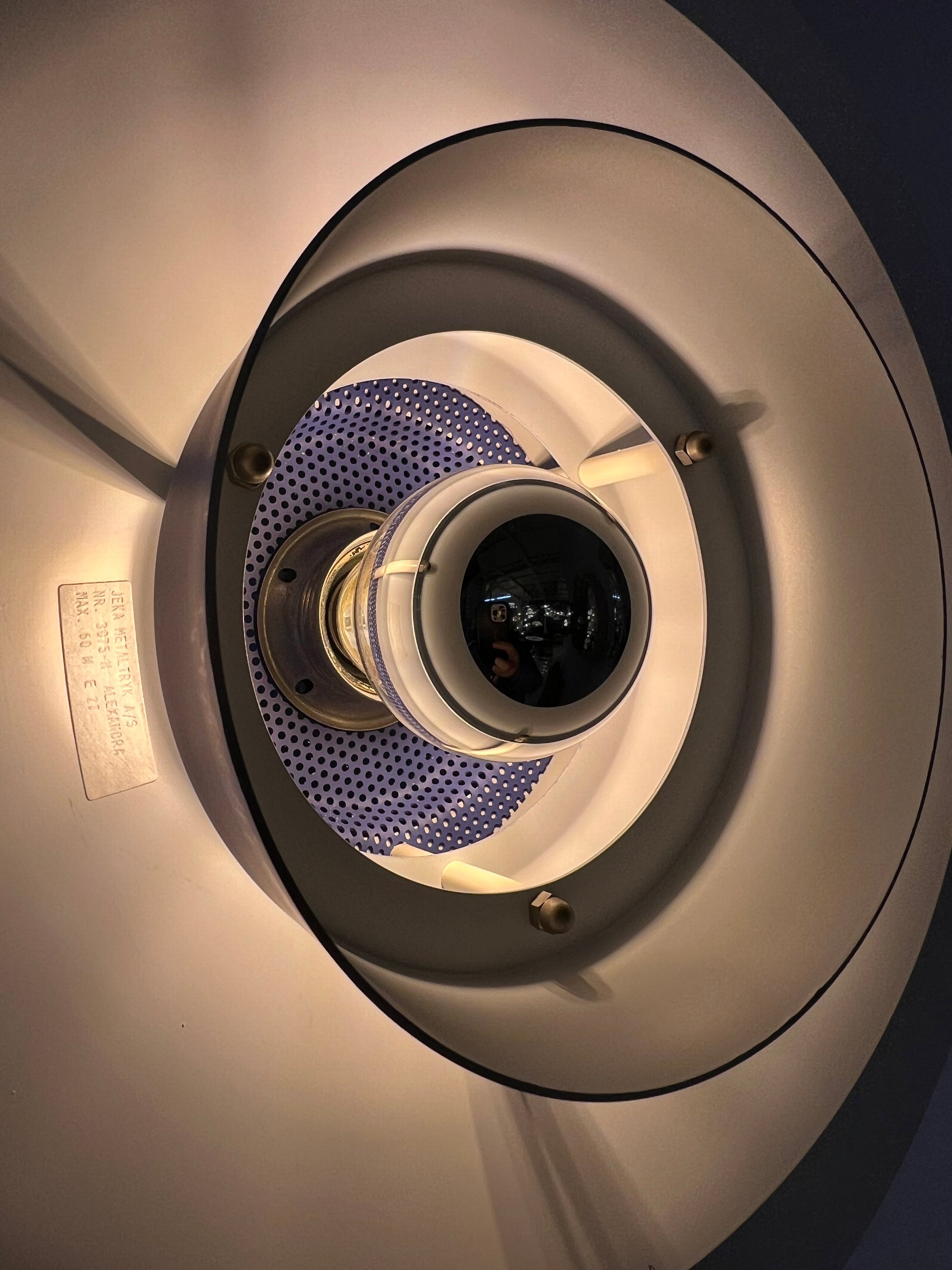 Lamellenlampe Donau blau von JEKA