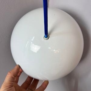 Hängelampe Flowerpot weiß Emaille von Verner Panton für Louis Poulsen