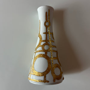 Vase weiß gold von Vera Kristansen für Lilien Porzellan