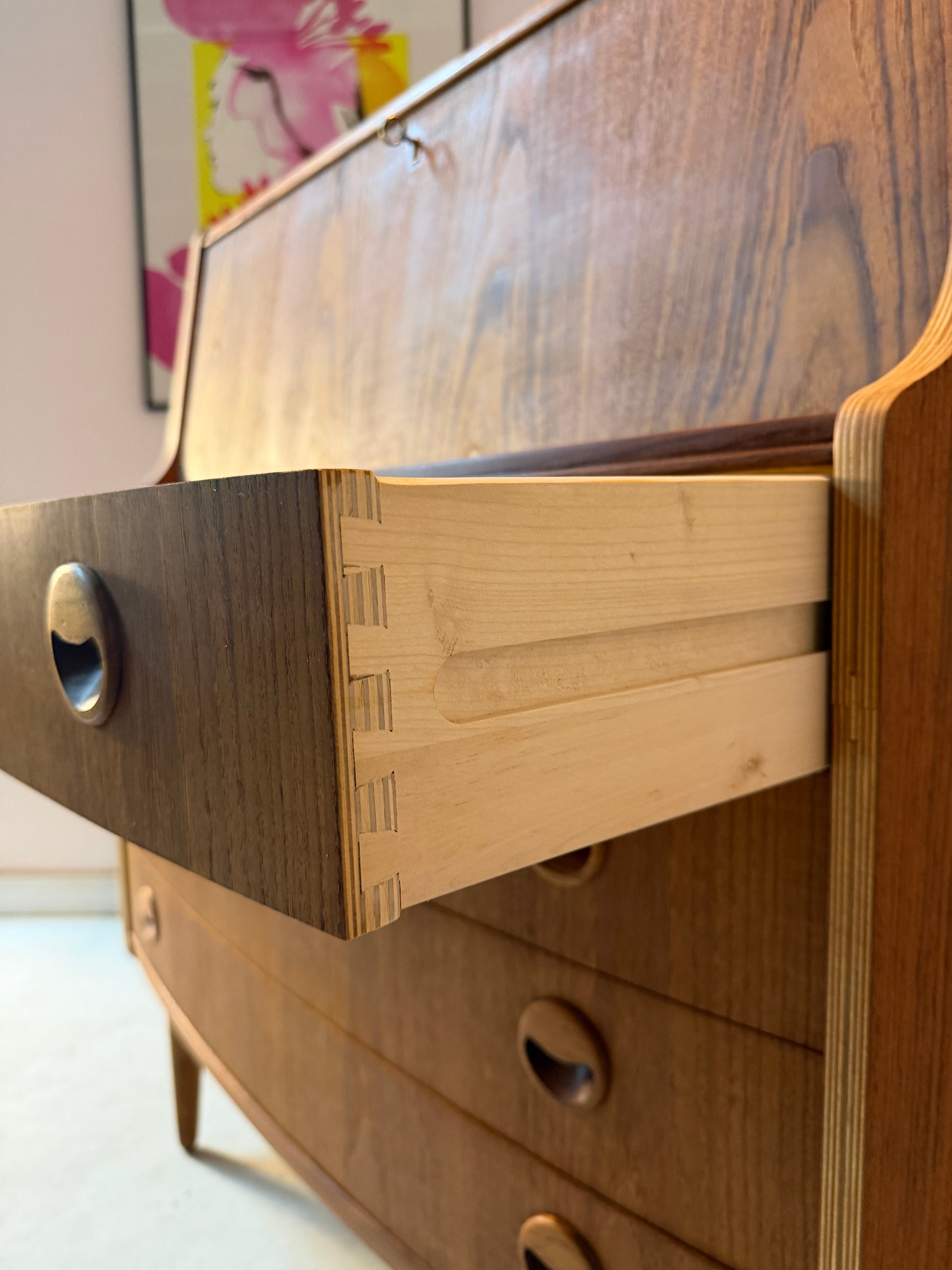 Sekretär Teak aus Dänemark