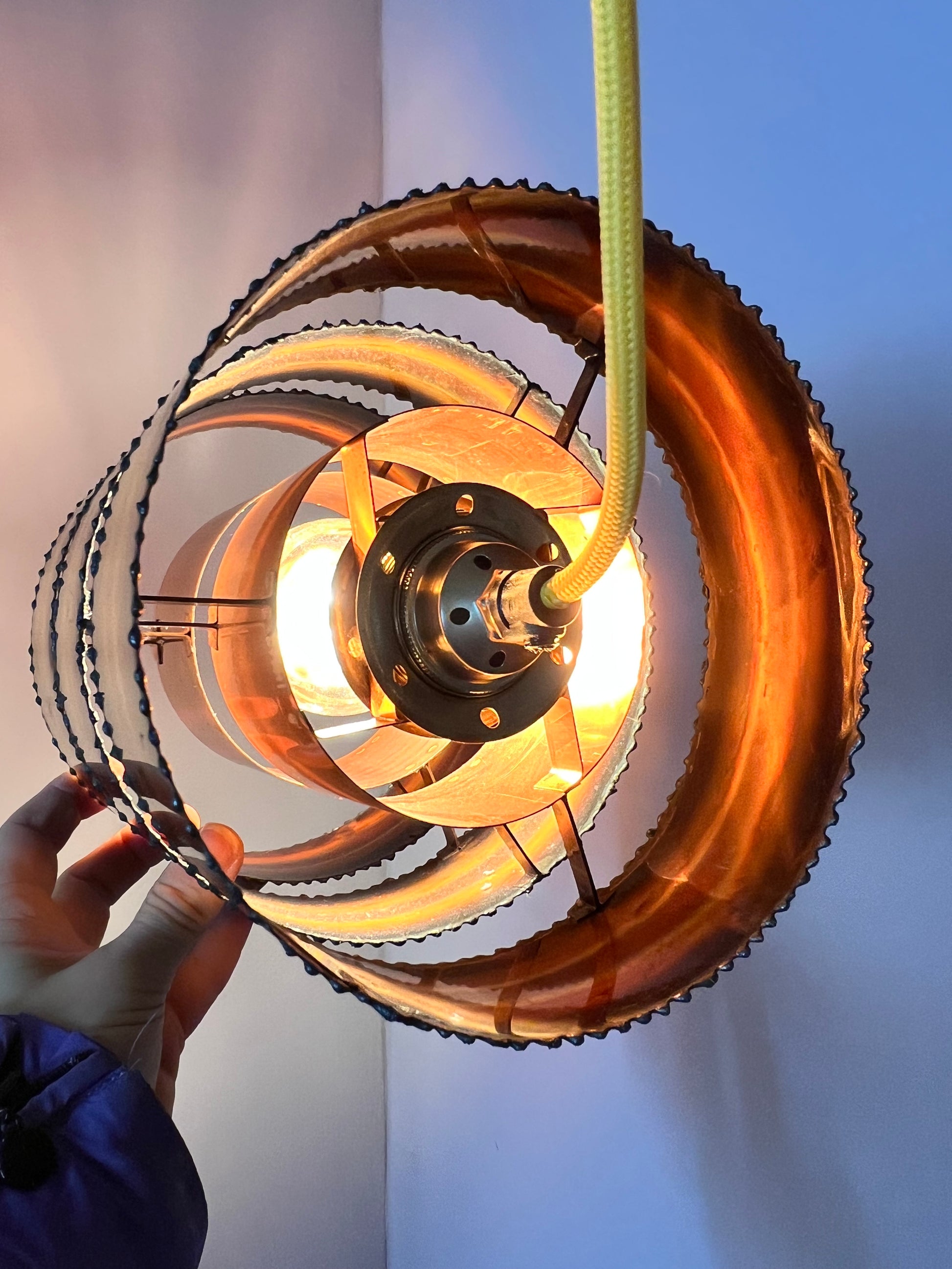 Brutalistische Kupfer Hängelampe von Svend Aage Holm Sørensen for Holm-Sørensen & Co