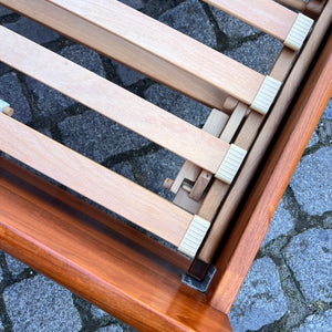 Gästebett Massivholz Teak 100x200 mit Matratze