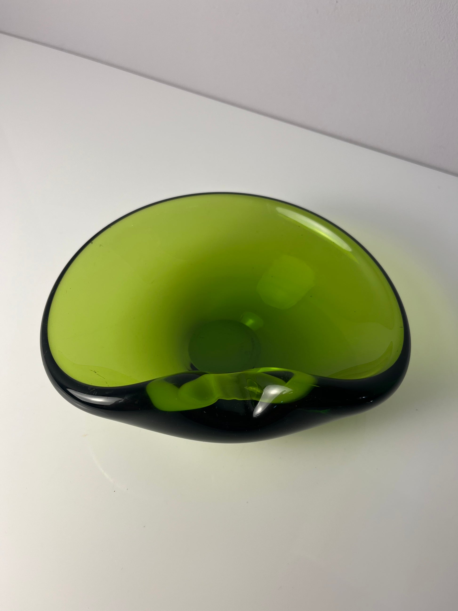 Aschenbecher grün Glas von Holmegaard