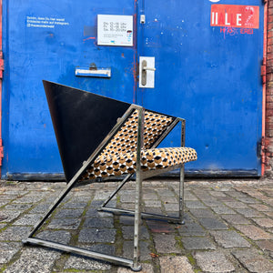 Sessel Mondi braun schwarz Chrom von Jouko Järvisalo für Inno Interior Oy - neu gepolstert