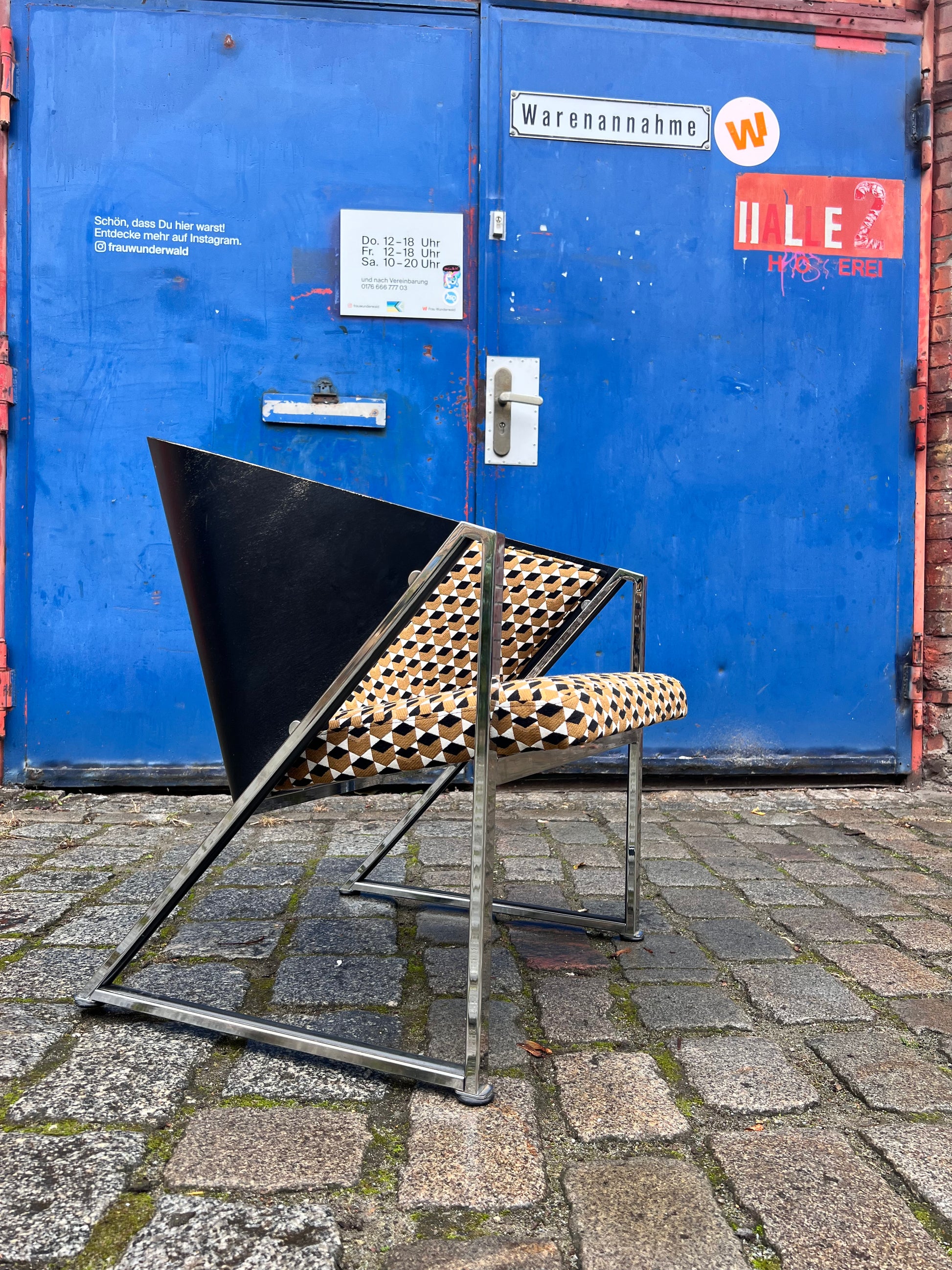 Sessel Mondi braun schwarz Chrom von Jouko Järvisalo für Inno Interior Oy - neu gepolstert