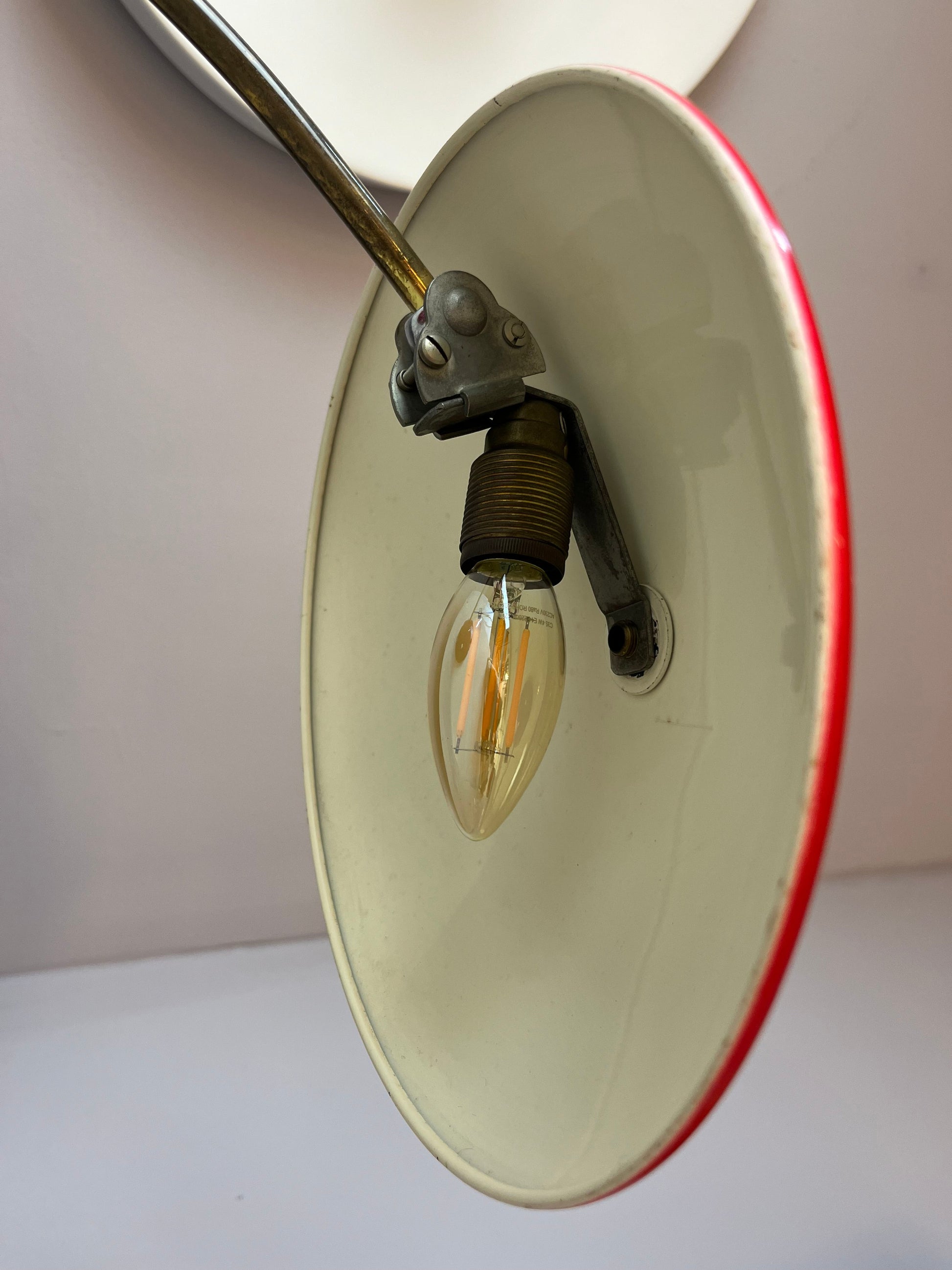 Schreibtischlampe Typ 6781 rot von Christian Dell für Kaiser Idell