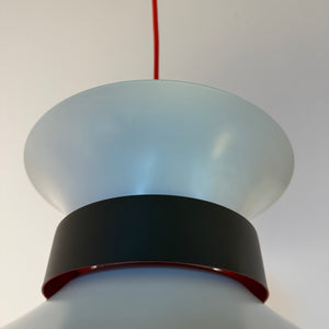 Lamellenlampe weiß schwarz von Bent Nordsted für Lyskaer Belysning