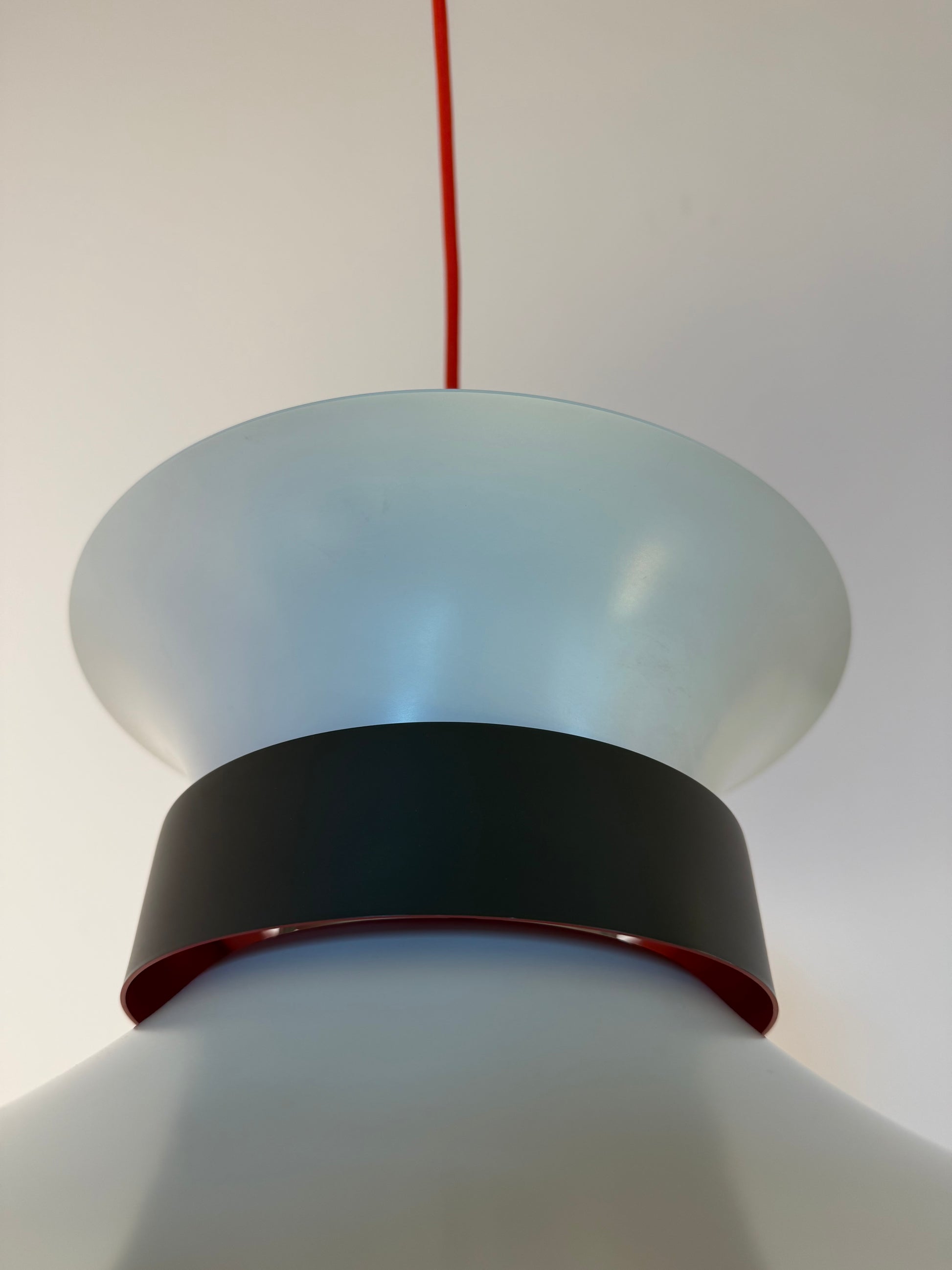 Lamellenlampe weiß schwarz von Bent Nordsted für Lyskaer Belysning