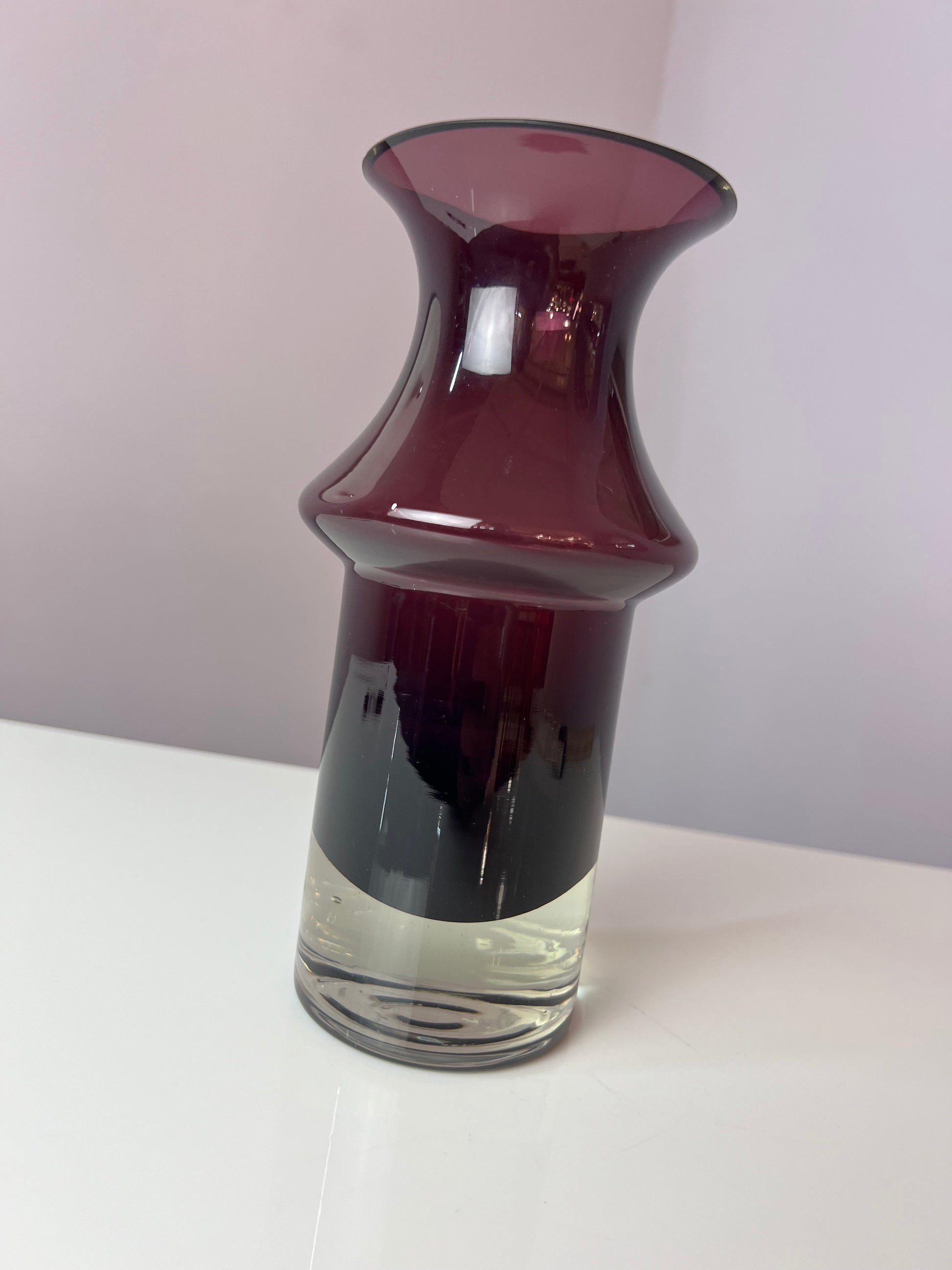 Vase lila Glas von Nanny Still für Riihimäen Lasi