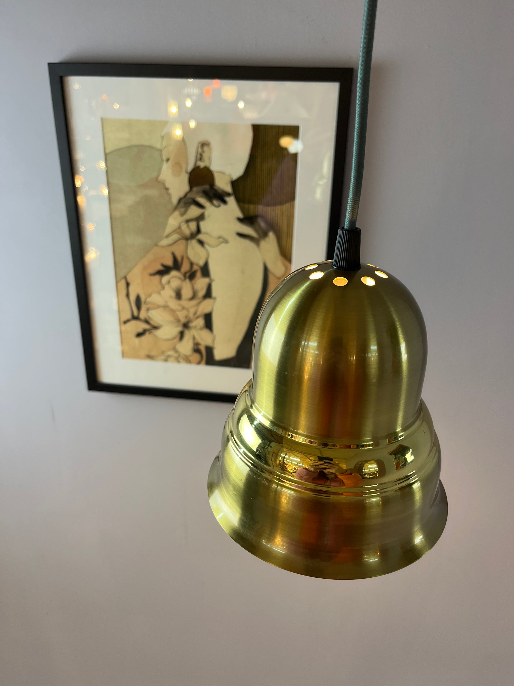 Hängelampe Messing aus Dänemark