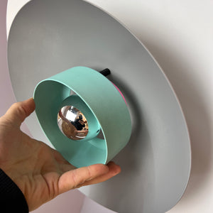 Lamellenlampe neu lackiert lila pink mint