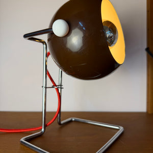 Kugel Tischlampe braun silber aus Dänemark